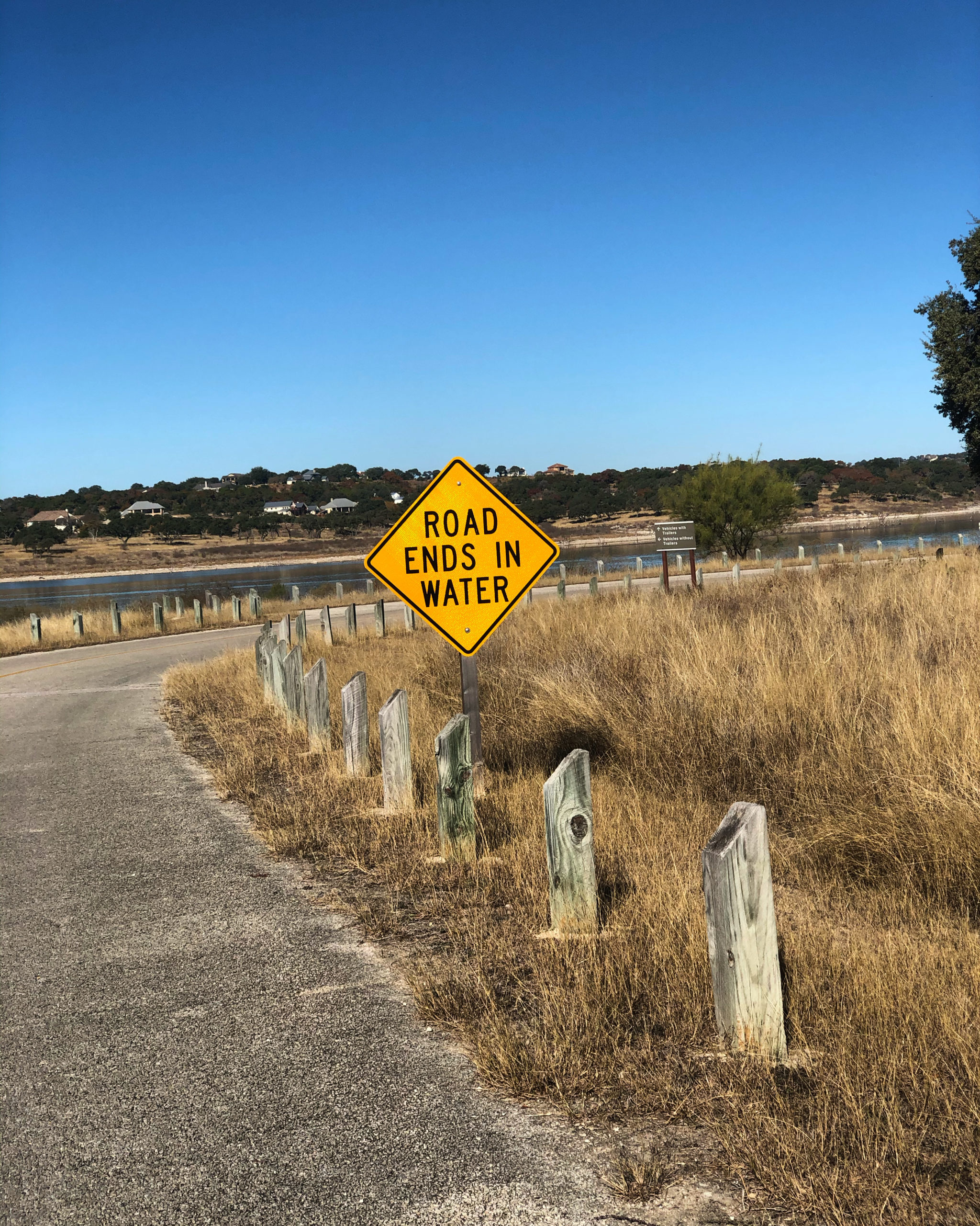 Sign that says Road Ends In Water