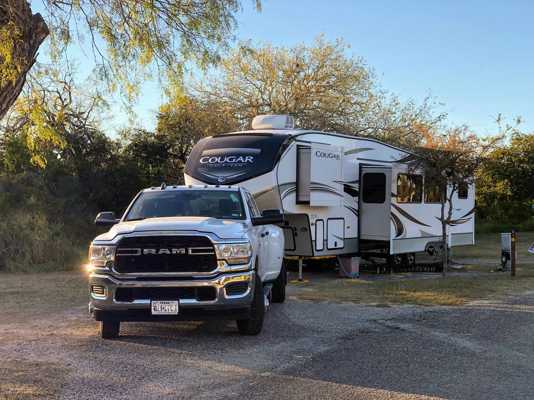 Truck and Trailer at campsite